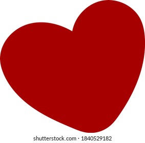 drawing red heart on white background