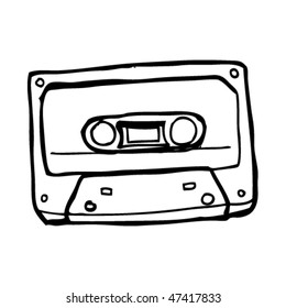 Drawing Of A Retro Cassette Tape