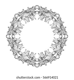 Drawing of retro ornament