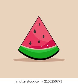 Drawing of a ripe vegetarian ripe watermelon in vector format.	