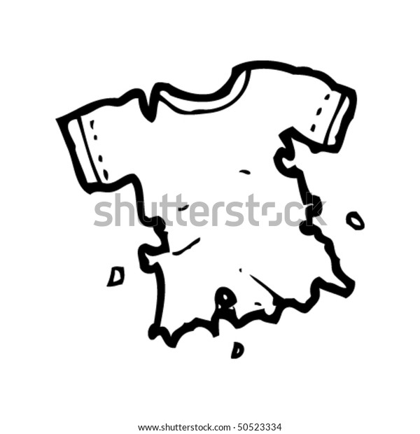 Drawing Ripped Tee Shirt Stock Vector (Royalty Free) 50523334