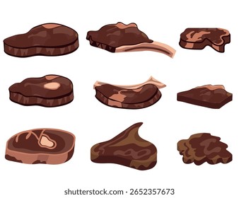 desenho bife assado bifes de porco.
