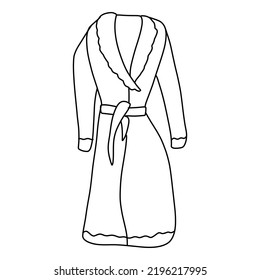 Drawing of a robe in doodle style isolated white background