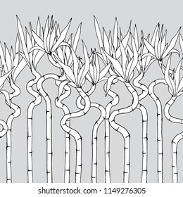 drawing room bamboo, seamless pattern