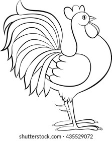 Drawing Rooster Cock Vector Sketch Stock Vector (Royalty Free ...