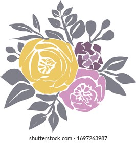 dibujo de una rosa sobre un fondo blanco
