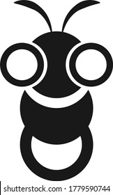 dibujar una abeja ocular redonda que simboliza el enfoque y la alerta en cualquier situación. puede cambiar su color. adecuado para su uso en el logotipo de una empresa, etc.