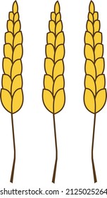 Drawing Of Row Of Grain Ears