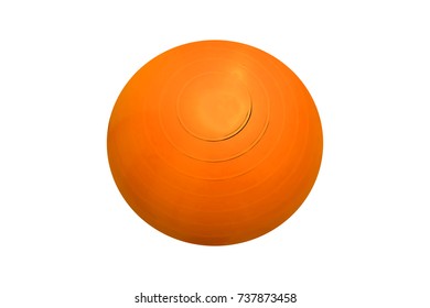 Drawing of a rubber ball of a orange color in vector format