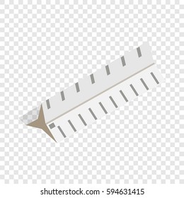 Drawing ruler isometric icon 3d on a transparent background vector illustration