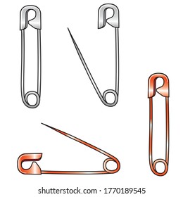 drawing of a safety pin icon for children's education