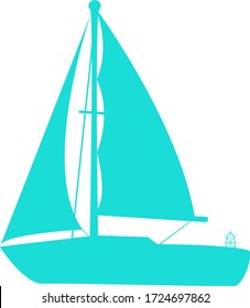 drawing of a sailing yacht