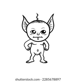 drawing of satan on a white font black and white, satanic symbol vector illustration, vector illustrator stock image, icon symbol