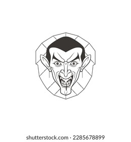drawing of satan on a white font black and white, satanic symbol vector illustration, vector illustrator stock image, icon symbol