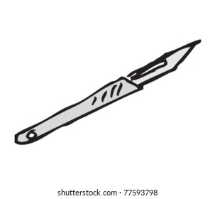 Drawing of a scalpel