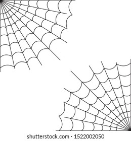 drawing of scary spider web on white background vector illustration design