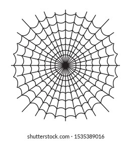 drawing of scary spider web on white background vector illustration design