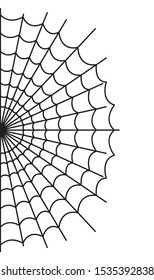 drawing of scary spider web on white background vector illustration design