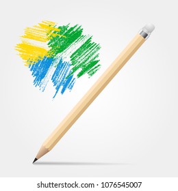 Drawing school pencil bacground for your design eps 10 vector