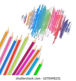 Drawing school pencil scetch element for your design eps 10 vector