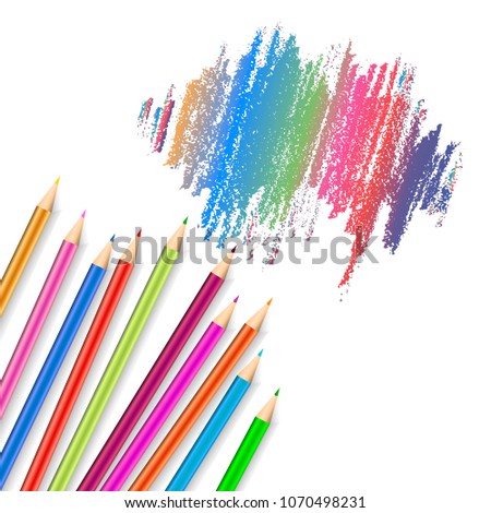 Drawing school pencil scetch element for your design eps 10 vector