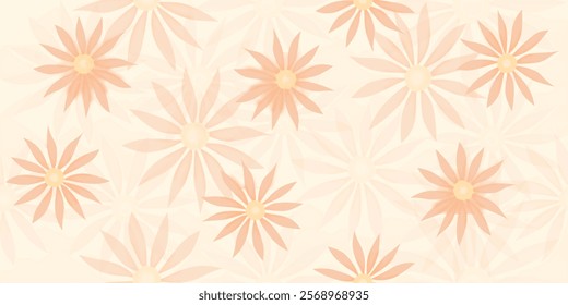 drawing of seamless floral pattern in 3d style