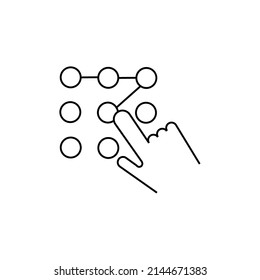 Drawing Security Lock Pattern Illustration