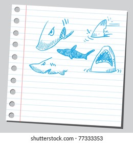 Drawing of a sharks