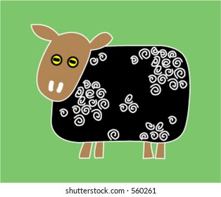 Drawing of a sheep
