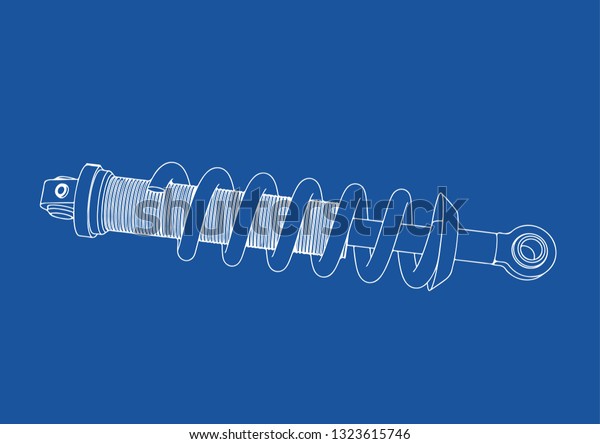 drawing shock absorber car
vector