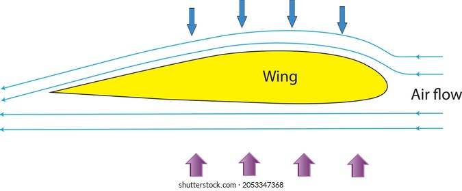 Drawing Showing How Airplane Wing Designed Stock Vector (Royalty Free ...