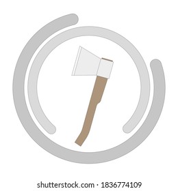 The drawing shows an axe. The drawing can be used as an icon.