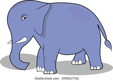 Drawing Simple Elephant Vector Illustration
