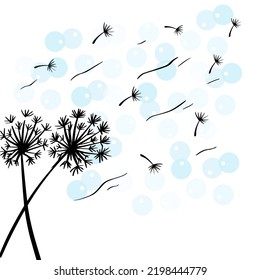 Drawing sketch doodle dandelion background