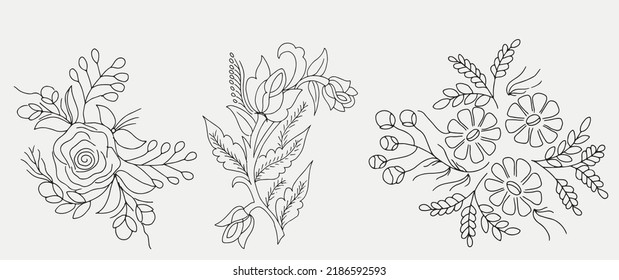 drawing Sketch Flower illustration  vector design