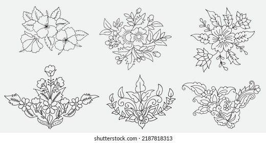 drawing Sketch Flower illustration  vector design