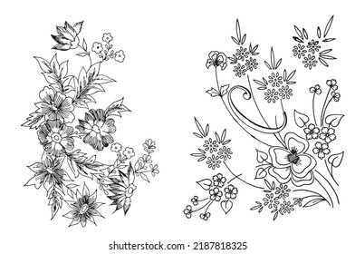 dibujo esbozo ilustración de flor diseño vectorial