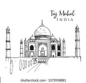 Taj Mahal Drawing Images Stock Photos Vectors Shutterstock