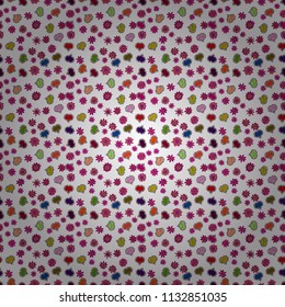 Drawing in sketch style on neutral, pink colors. Seamless vector pattern with hearts. Template for wrapping, decor, surface, cards, backgrounds, textile, print. Background with hand drawn symbols.