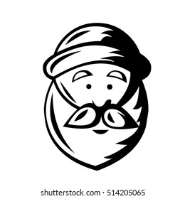  Drawing Sketch vector Santa Claus face