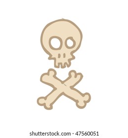drawing of a skull and crossbones