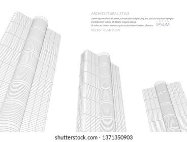  Drawing of skyscrapers
