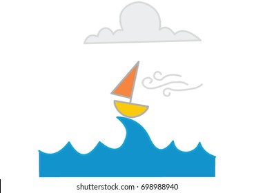 Drawing of a small boat