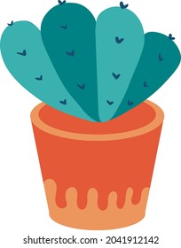 dibujo de cactus pequeños, diseño de vectores de dibujos animados