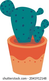 drawing small cactus, cartoon vector design