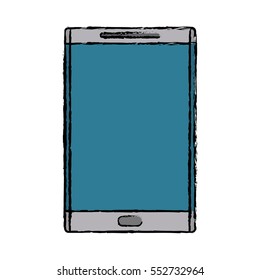 drawing smartphone device mobile blue screen