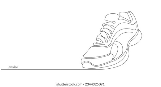 Dibujo de zapatillas. Zapatos deportivos.Ilustración vectorial.