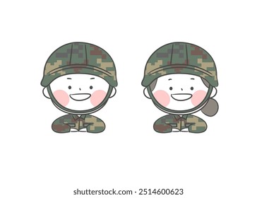Um desenho do personagem do soldado.