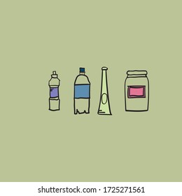 Drawing Some bottles using pen tablet.