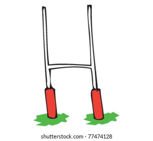 Drawing of some rugby posts